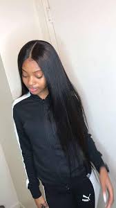 Evawigs provide you with professional&beautiful human hair wigs. Straight Hairstyles For Black Women 100 Unprocessed Virgin Remy Human Hair Sew In Weave Bundles With F Straight Weave Hairstyles Hair Styles Long Hair Styles