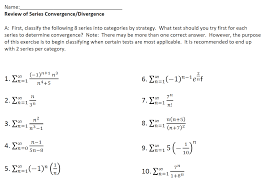 Mixed Review Determining Series Convergence Divergence