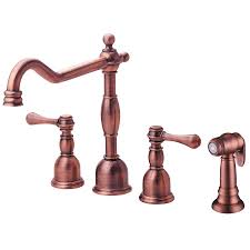 So that a fresh new kitchen is just a simple diy project away. Danze Opulence Antique Copper 2 Handle High Arc Kitchen Faucet Lowes Com Copper Faucet Copper Kitchen Faucets Copper Kitchen