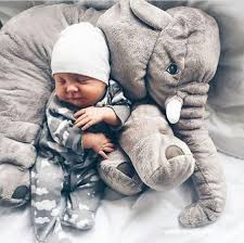 5 Color 60 40 Cm Plush Stuffed Animal Elephant Baby Sleeping Back Cushion Baby Comfort Doll Toy Newborn Elephant Watching Baby Cute Baby Pictures