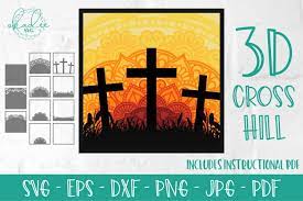 Download 3d Cross Svg Layered Cross Svg 3d Mandala Shadowbox Dxf 767459 Paper Cutting Design Bundles