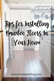 tips for installing bamboo floors in