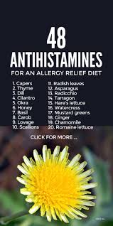 It's best to use quercetin supplements as a natural antihistamine, and not the foods that contain. Natural Antihistamines For Allergy Relief