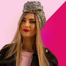 Ellen Blue Galaxy Satin Turbans With A Twist Knot