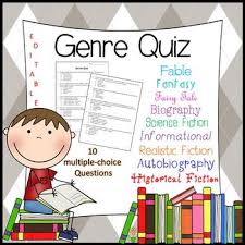 Genre Quiz Or Assessment Realistic Fiction Fairy Tale Quiz Historical Fiction