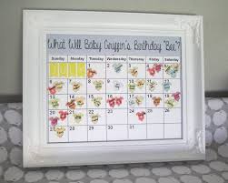 Due Date Prediction Calendar Great Idea For A Baby Shower