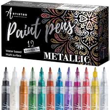 Usually clear coat(a lacquer layer) is applied on the top of it there is nothing porous about metal, and for acrylic paint to last at all well, the surface needs to be somewhat porous. Set Of 12 Metallic Paint Markers Artistro