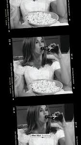 rachel green friends wedding dress drinking beer eating popcorn illustration print line drawing famous face black white wall art rachel green friends popcorn wedding black and white wall art