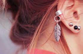 words can not express how much i love this feather ear cuff piercings fake piercing