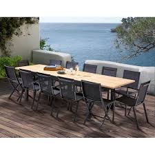 Table de jardin magnolia rectangulaire gris 12 personnes. Salon De Jardin 12 14 Personnes Achat Mobilier De Jardin Sur Rue Du Commerce