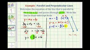 Ex 2 Find The Equation Of A Line Parallel To A Given Line Passing Through A Given Point Point Slope Form Point Slope Career Development