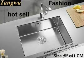 Maybe you would like to learn more about one of these? Free Shipping Fashion Kitchen Sink Durable Food Grade 304 Stainless Steel 4 Mm Thick Hand Made Single Slot Hot Selling 55x41 Cm Kitchen Sinks Aliexpress