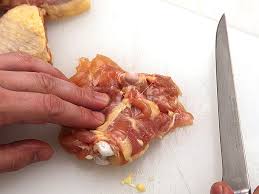 It should slide right through. How To Debone A Chicken Thigh Knife Skills Serious Eats