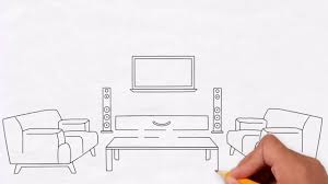 رسم منظور لغرفة معيشه رائع ومنتهي السهوله Youtube