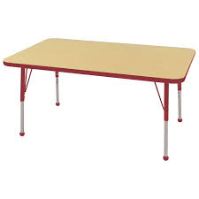 Amazon Com Ecr4kids Mesa T Mold 30 X 48 Rectangular School Activity Table Toddler Legs W Ball Glides Adjustable Height 15 23 Activity Table Ecr4kids Table