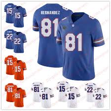 2019 Ncaa Custom Florida Gators 81 Aaron Hernandez 15 Tim Tebow 5 Emory Jones 22 Emmitt Smith 13 Feleipe Franks 2018 College Football Jerseys From