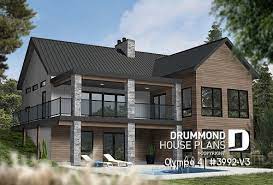 Do i want integrated bathrooms in them? Sloped Lot House Plans Walkout Basement Drummond House Plans