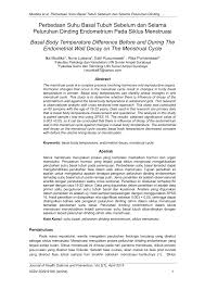 Menurut asalnya, rangsangan dibedakan menjadi dua macam, yaitu rangsangan dari luar tubuh dan dari dalam tubuh. Pdf Basal Body Temperature Difference Before And During The Endometrial Wall Decay On The Menstrual Cycle