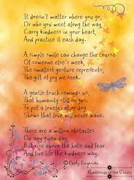 The Kindness Poem Kindness Poem Simple Poems Poems For Students
