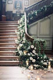Floral stair party decor photo: 20 Best Staircases Wedding Decoration Ideas Deer Pearl Flowers