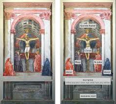 Following the holy scriptures and the church fathers, the church believes that the trinity is three divine persons (hypostases) who share one essence (ousia). Masaccio Holy Trinity Article Khan Academy