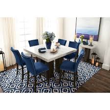 The material for this dining set will make you feel comforts while you spend your precious time with your family. Artemis Counter Height Upholstered Stool Blue Value City Furniture And Mattresses Furniture Dining Table Counter Height Dining Room Tables Furniture