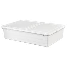 Sockerbit Storage Box With Lid White 19 X30 X7 50x77x19 Cm Ikea Storage Boxes With Lids Storage Bins With Lids Ikea Storage Boxes
