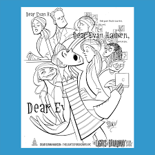 Free printable traffic light coloring pages. Coloring Page Dear Evan Hansen The Lights Of Broadway Show Cards