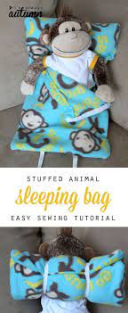 How To Make A Sleeping Bag For A Stuffed Animal Quick Easy Gift Tutorials Easy And Sewing Projects