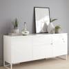 A buffet table (or buffet for short) is a bit of a hybrid between a sideboard and a server. 3