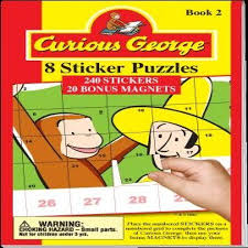 The monkey george and hundley sausage dog Upc 077259093107 Curious George 1 56297 6273 8 Sticker Puzzle Book 2 Upcitemdb Com