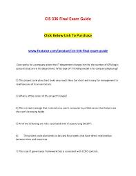 Cis 336 Final Exam Guide Cis 336 Final Exam Guide