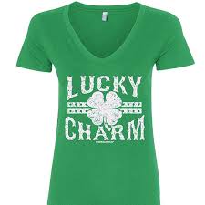 Threadrock Womens Lucky Charm V Neck T Shirt