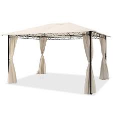 Neu profi gartenpavillon falt pavillon 3 x 3 m wasserdicht. Toolport Gartenpavillon Metall 3x4 M Wasserdicht Pavillon Mit 4 Seitenteilen Gartenzelt 180g M Dachplane In Creme Partyzel Garten Pavillon Gartenzelt Pavillon