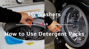 Knowing how to clean a front load washer is important. Lg Washers How To Use Detergent Packs Youtube
