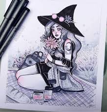 A Witch Witch Art Cute Art Witch Painting