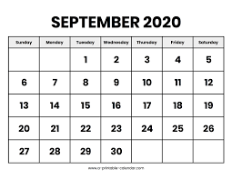September 2020 calendar printable is a beautiful and unique tool that will increase your interest in doing tasks during september 2020. September 2020 Calendar Printable