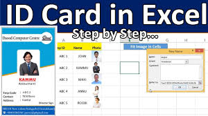 Templates make id card designing easier as you just need to add user's. Employee Id Card Creation Step By Step In Ms Excel Youtube