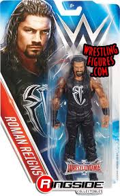 He's also wearing black ring pants and black boots! Roman Reigns Wwe Series Wrestlemania 32 Wwe Toy Wrestling Action Figure By Mattel