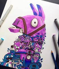 Fortnite loot llama vector illustration lineart gaming loot illustration animal vector llama fortnite llama pictures llama drawing llama . Pin By Susan Page On Drawing Doodle Art Doodle Art Drawing Graffiti Drawing