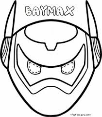 Set them up with their favorite coloring medium and turn them loose. Printable Big Hero 6 Baymax Armor Mask Coloring Pages Cut Out Free Kids Coloring Pages Printable