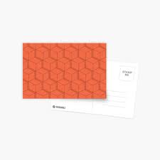 This content may include text, images, links and more, and may vary in size. Red Dynamic Retro Cool Trendy Simple Cube Line Pattern Greeting Card By Theendup In 2021 Abstract Pattern Cool Stuff Retro