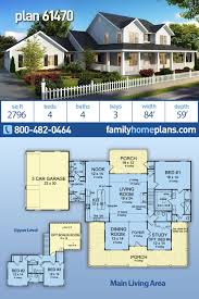 Topsider homes has more than 250 house plans and home design concepts available online. Southern Style House Plan 61470 With 4 Bed 4 Bath 3 Car Garage Family House Plans House Plans Southern House Plan