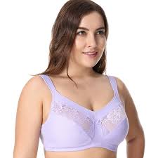 Details About Womens Unlined Full Figure Support Plus Size Wirefree Minimizer Bra