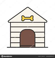 Dog House Color Icon Kennel Isolated Vector Illustration Stock Vector C Bsd 183952170
