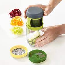 In utah, zucchini grows effortlessly. China Handheld Spiral Slicer Vegetable Spiralizer Veggie Zucchini Pasta Noodle Spaghetti Cutter With 3 Stainless Steel Blades China Spiral Slicer And Handheld Spiralizer Price