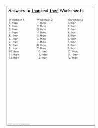Then Vs Than Worksheet Answers Worksheets Teaching Info Then Vs Than Worksheets