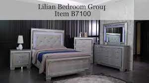 Browse our queen bedroom sets to find a really nice new signature look or complement existing decor. Lillian Silver Led Panel Bedroom Set From Crown Mark Luna Furniture