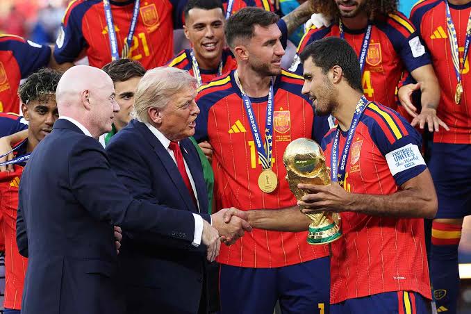 FIFA Crops Trump Out of Spain's World Cup Celebration Photo After Boos  During Medal Ceremony