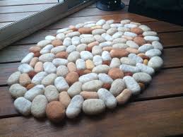 Badteppiche Matten Filzsteinteppich Beige Terracotta Ein Badteppich Badematten Dawanda